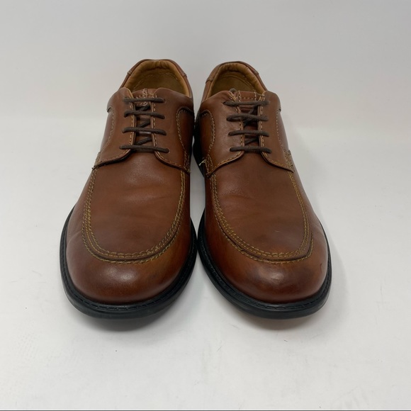 Clarks Leather Oxfords Mens Size 10 Lace Up Shoes Brown Conform Casual - Picture 8 of 8